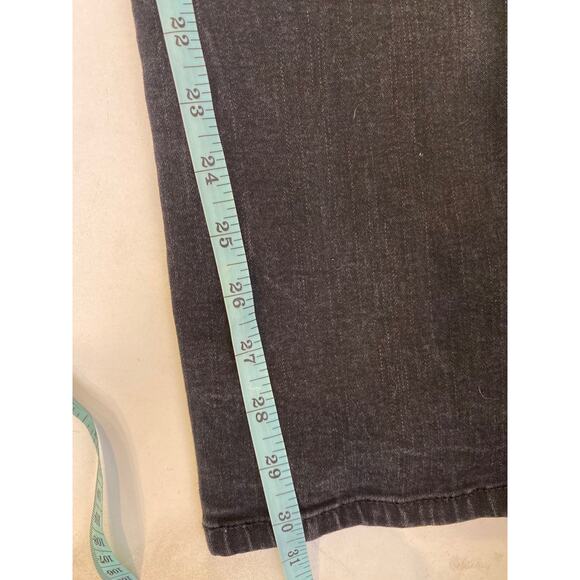 Levi’s Perfectly Slimming Bootcut 512 Sz 10M Distressed Cotton Stretchy Charcoal - Picture 15 of 16